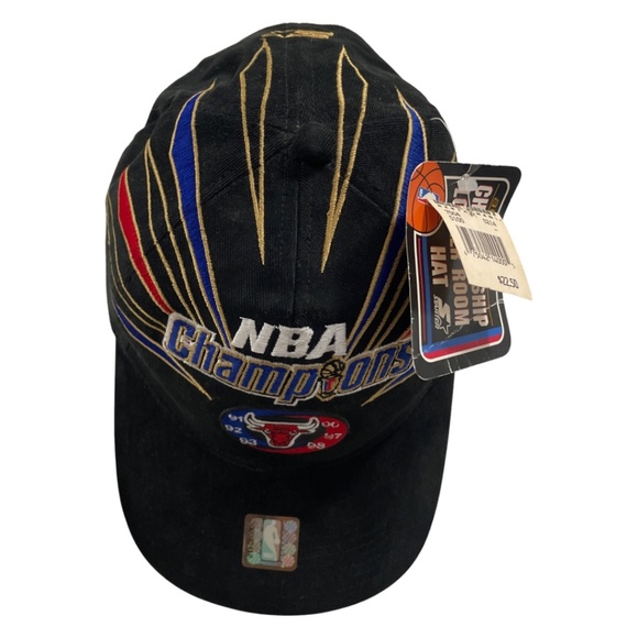 1998 NBA Champions Chicago Bulls Original Starter Snapback Hat in Black - Picture 4 of 9